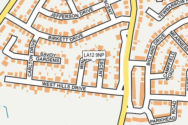 LA12 9NP map - OS OpenMap – Local (Ordnance Survey)