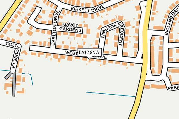 LA12 9NW map - OS OpenMap – Local (Ordnance Survey)