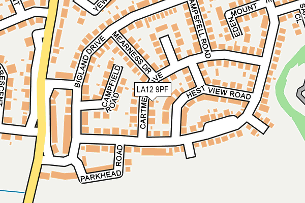 LA12 9PF map - OS OpenMap – Local (Ordnance Survey)