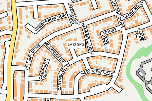 LA12 9PG map - OS OpenMap – Local (Ordnance Survey)