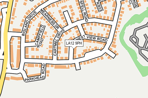 LA12 9PH map - OS OpenMap – Local (Ordnance Survey)