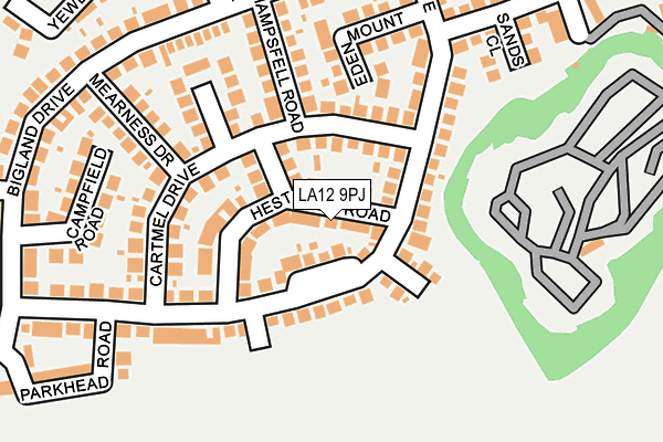 LA12 9PJ map - OS OpenMap – Local (Ordnance Survey)