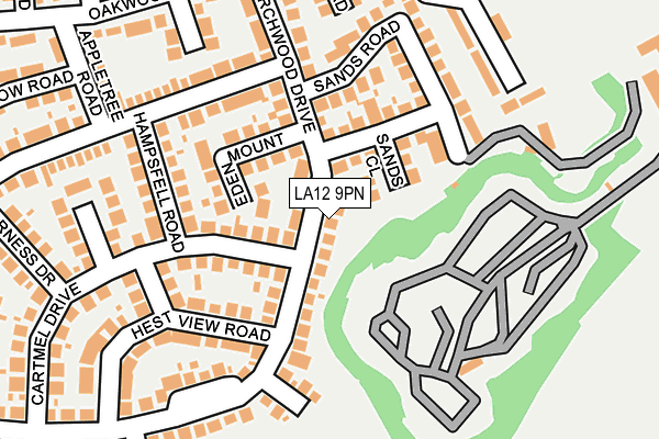 LA12 9PN map - OS OpenMap – Local (Ordnance Survey)