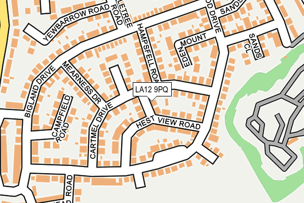 LA12 9PQ map - OS OpenMap – Local (Ordnance Survey)