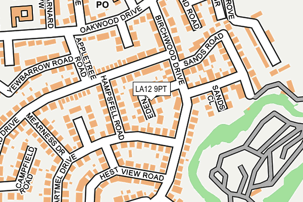 LA12 9PT map - OS OpenMap – Local (Ordnance Survey)