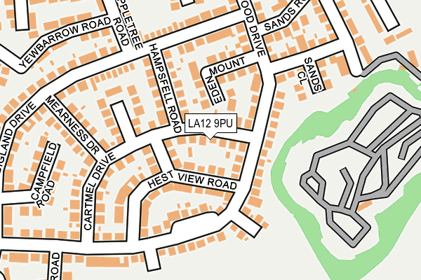 LA12 9PU map - OS OpenMap – Local (Ordnance Survey)
