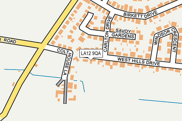 LA12 9QA map - OS OpenMap – Local (Ordnance Survey)