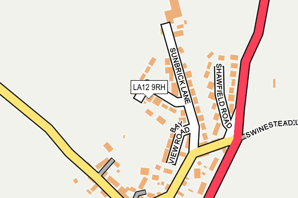 LA12 9RH map - OS OpenMap – Local (Ordnance Survey)