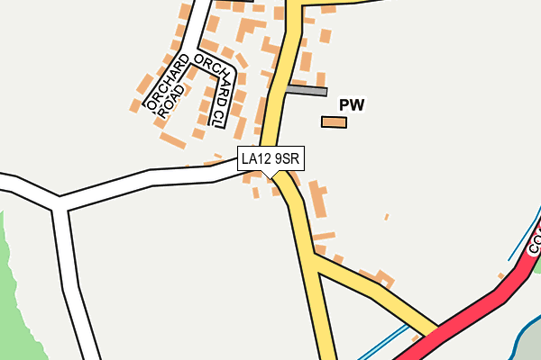 LA12 9SR map - OS OpenMap – Local (Ordnance Survey)