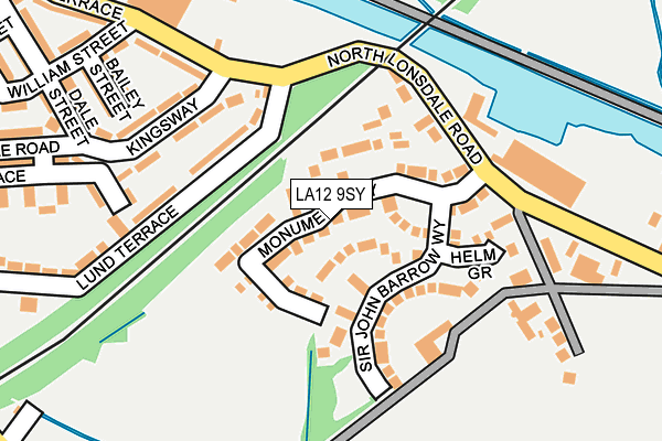 LA12 9SY map - OS OpenMap – Local (Ordnance Survey)