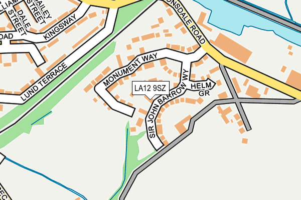 LA12 9SZ map - OS OpenMap – Local (Ordnance Survey)