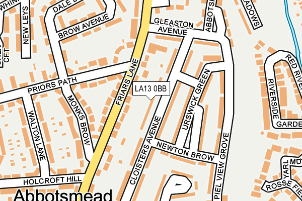 LA13 0BB map - OS OpenMap – Local (Ordnance Survey)