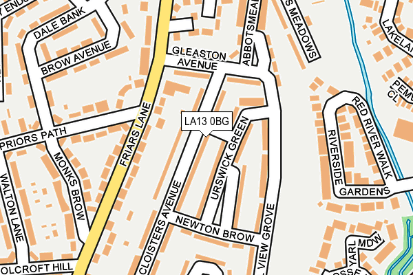 LA13 0BG map - OS OpenMap – Local (Ordnance Survey)