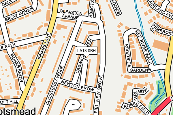 LA13 0BH map - OS OpenMap – Local (Ordnance Survey)
