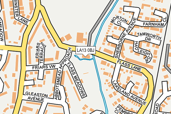 LA13 0BJ map - OS OpenMap – Local (Ordnance Survey)