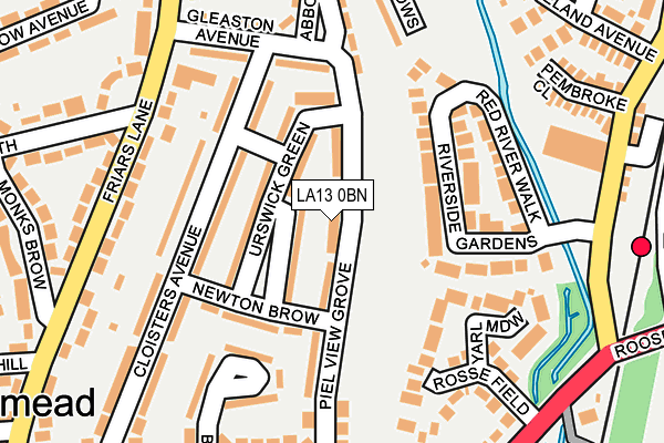 LA13 0BN map - OS OpenMap – Local (Ordnance Survey)