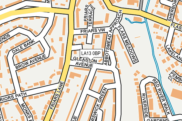 LA13 0BP map - OS OpenMap – Local (Ordnance Survey)