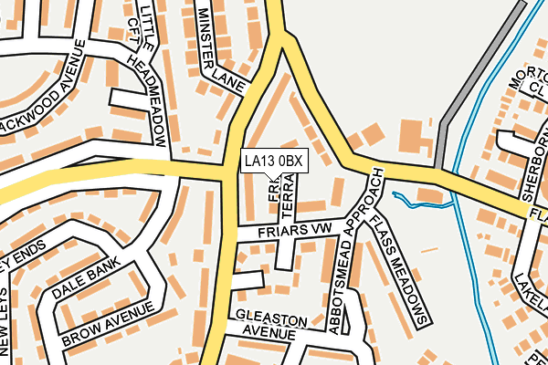 LA13 0BX map - OS OpenMap – Local (Ordnance Survey)