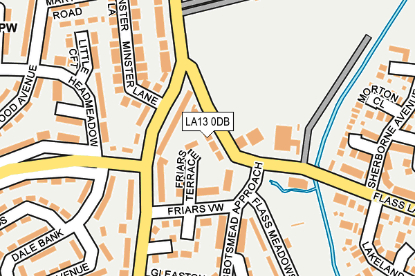 LA13 0DB map - OS OpenMap – Local (Ordnance Survey)