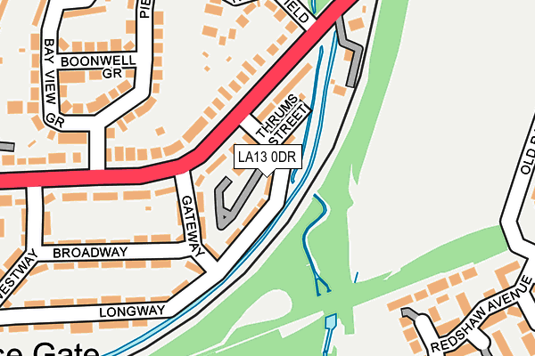 LA13 0DR map - OS OpenMap – Local (Ordnance Survey)