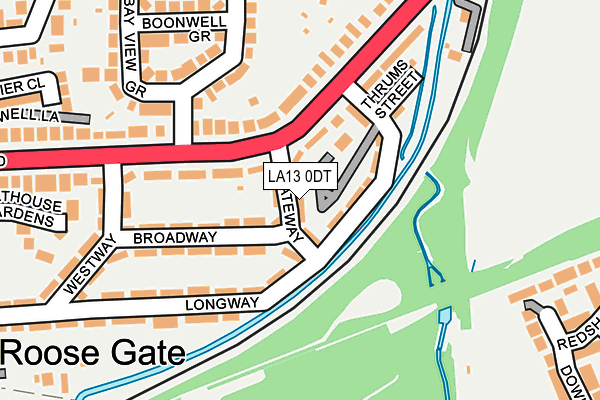 LA13 0DT map - OS OpenMap – Local (Ordnance Survey)