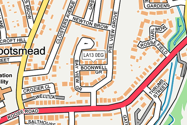 LA13 0EG map - OS OpenMap – Local (Ordnance Survey)