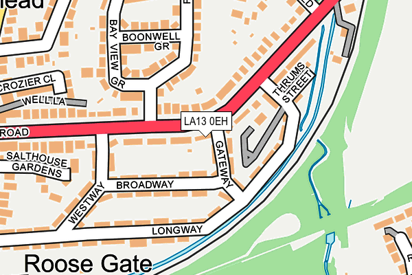 LA13 0EH map - OS OpenMap – Local (Ordnance Survey)