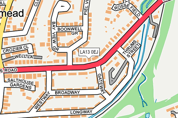 LA13 0EJ map - OS OpenMap – Local (Ordnance Survey)