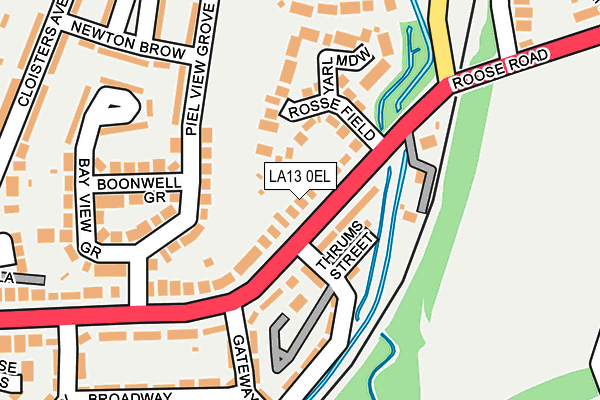 LA13 0EL map - OS OpenMap – Local (Ordnance Survey)