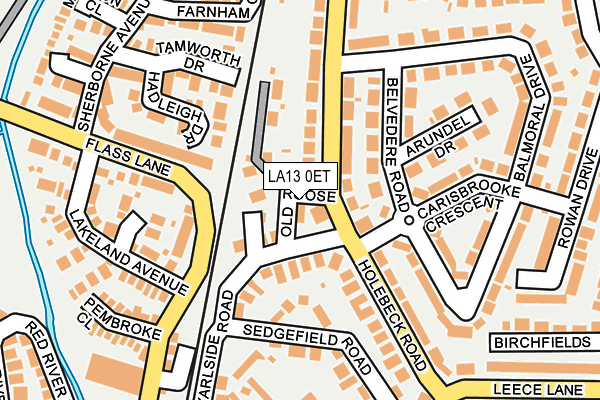 LA13 0ET map - OS OpenMap – Local (Ordnance Survey)