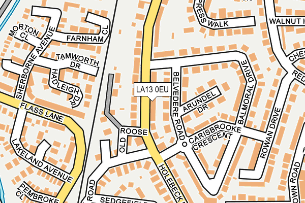 LA13 0EU map - OS OpenMap – Local (Ordnance Survey)