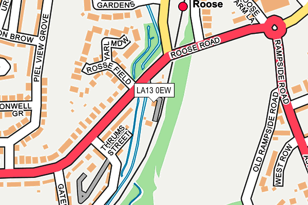 LA13 0EW map - OS OpenMap – Local (Ordnance Survey)