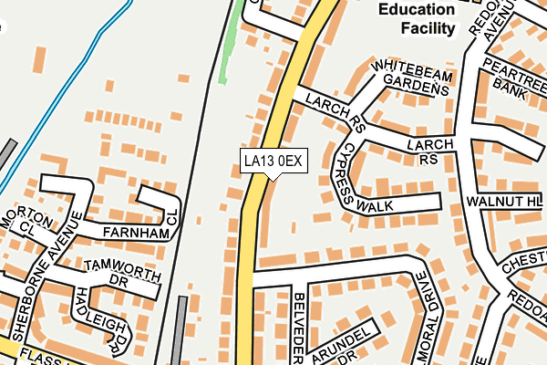 LA13 0EX map - OS OpenMap – Local (Ordnance Survey)