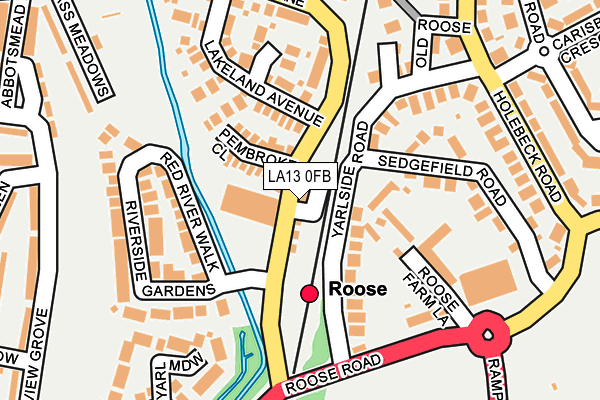 LA13 0FB map - OS OpenMap – Local (Ordnance Survey)