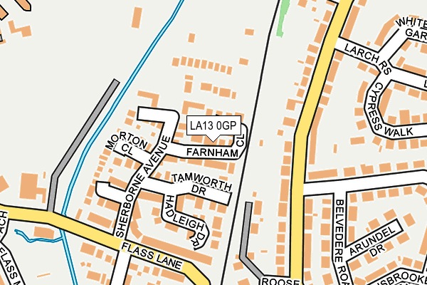 LA13 0GP map - OS OpenMap – Local (Ordnance Survey)