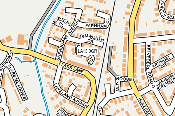 LA13 0GR map - OS OpenMap – Local (Ordnance Survey)