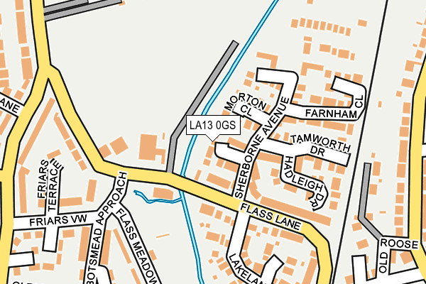 LA13 0GS map - OS OpenMap – Local (Ordnance Survey)