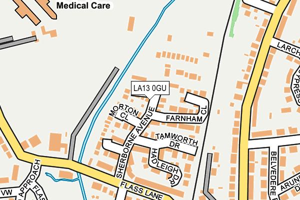 LA13 0GU map - OS OpenMap – Local (Ordnance Survey)