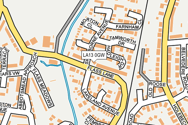 LA13 0GW map - OS OpenMap – Local (Ordnance Survey)
