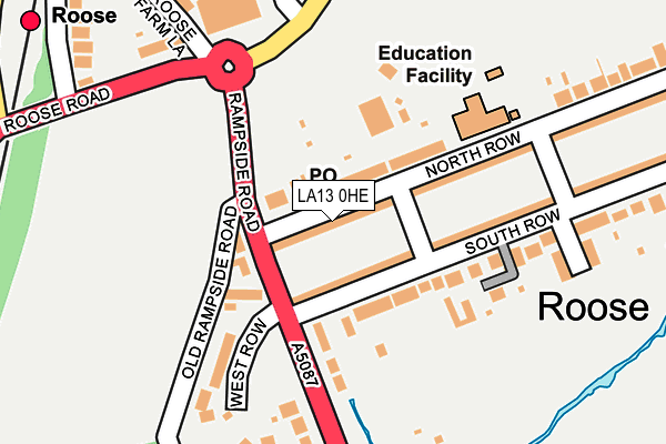 LA13 0HE map - OS OpenMap – Local (Ordnance Survey)