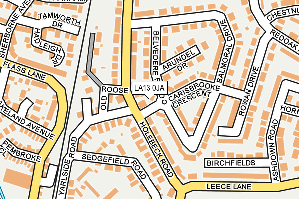 LA13 0JA map - OS OpenMap – Local (Ordnance Survey)