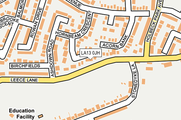 LA13 0JH map - OS OpenMap – Local (Ordnance Survey)