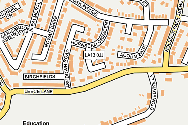 LA13 0JJ map - OS OpenMap – Local (Ordnance Survey)
