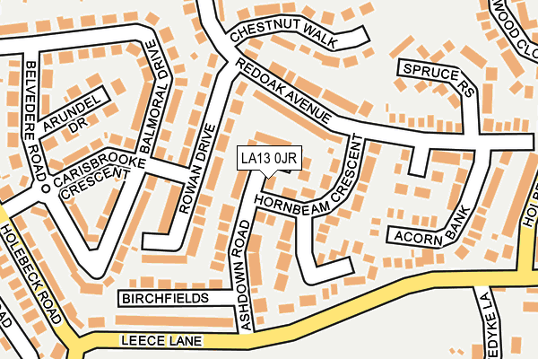 LA13 0JR map - OS OpenMap – Local (Ordnance Survey)