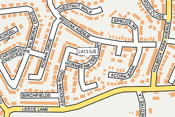 LA13 0JS map - OS OpenMap – Local (Ordnance Survey)