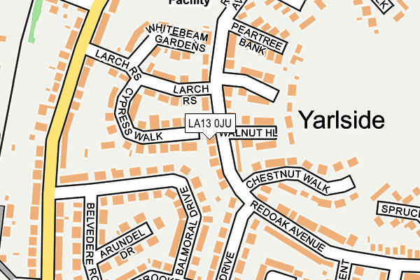 LA13 0JU map - OS OpenMap – Local (Ordnance Survey)