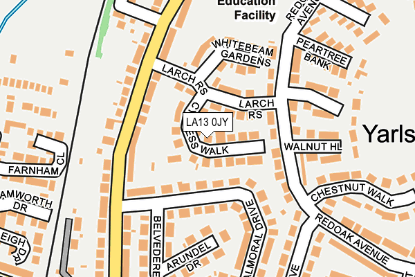 LA13 0JY map - OS OpenMap – Local (Ordnance Survey)