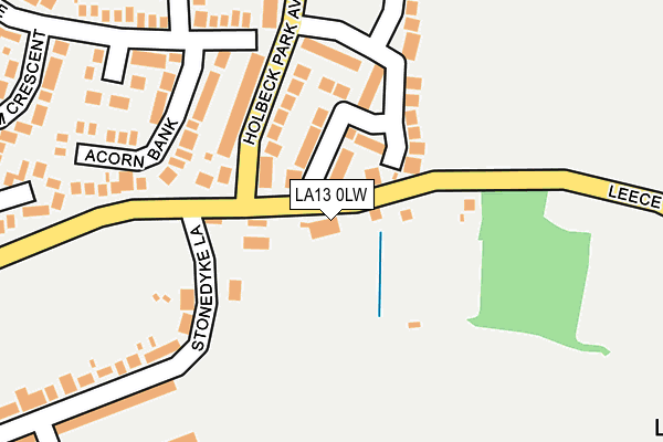 LA13 0LW map - OS OpenMap – Local (Ordnance Survey)