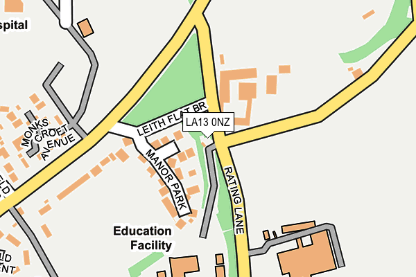 LA13 0NZ map - OS OpenMap – Local (Ordnance Survey)
