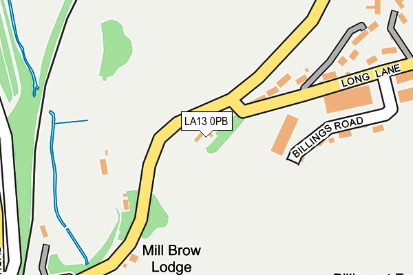 LA13 0PB map - OS OpenMap – Local (Ordnance Survey)